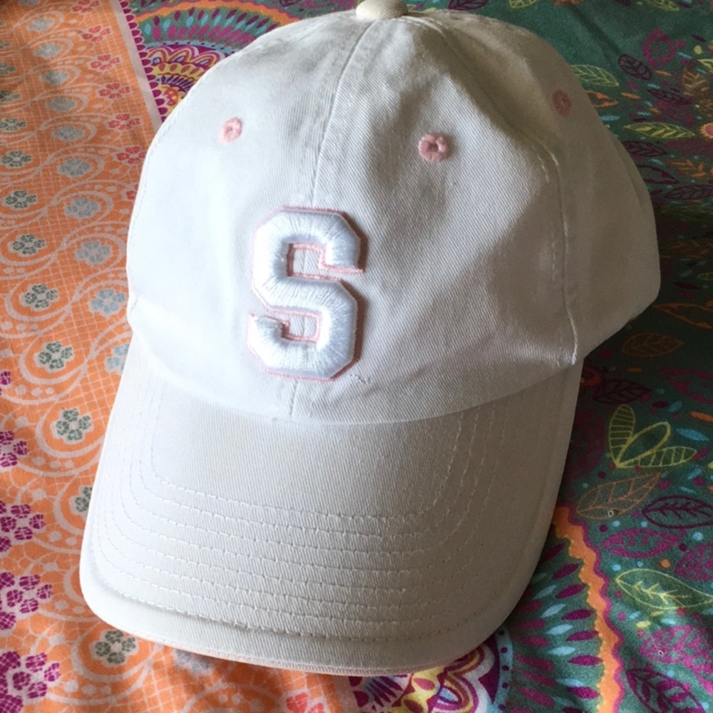 "S" White and Pink Baseball Cap 104
